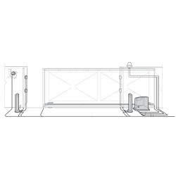 Kit motorisation pour portail coulissant NICE - ROBUSKIT 600