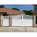 Portail Aluminium intemporel semi-ajouré sur mesure