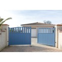 Portail Aluminium intemporel semi-ajouré sur mesure
