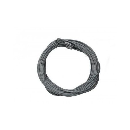 Câble acier de diamètre 4 mm avec boucle et manchon serti pour portes de  garage sectionnelles et basculantes