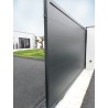 Portail Aluminium contemporain plein et semi-plein sur mesure