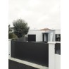 Portail Aluminium contemporain plein et semi-plein sur mesure