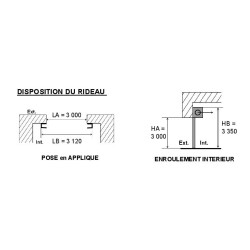 Rideau métallique LA TOULOUSAINE L 3000 x H 3000 mm