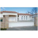 Portail Aluminium intemporel semi-ajouré sur mesure