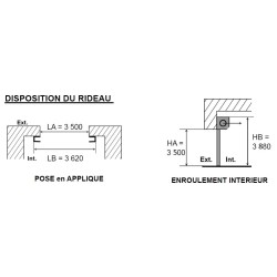 Configuration de pose rideau métallique