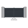 Portail aluminium battant Améthyste RAL  9005