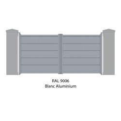 Portail aluminium battant SAPHIR RAL 9005