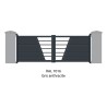 Portail aluminium battant Topaze RAL 7016