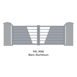 Portail aluminium battant Topaze RAL 7016