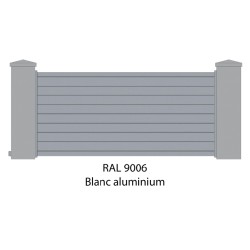 Portail aluminium coulissant Améthyste RAL 7016