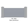 Portail aluminium coulissant Améthyste RAL 7016