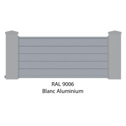 Portail aluminium coulissant Saphir RAL 9005
