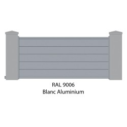 Portail aluminium coulissant Saphir RAL 9005
