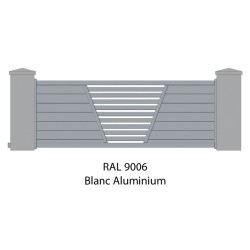 Portail aluminium coulissant Topaze RAL 7016